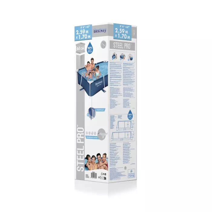 Каркасный бассейн Bestway 56403 BW, Steel Pro 259х170х61см, 2300л